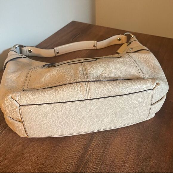 Coach Shoulder Bag Leather Purse Stone Pebbled Leather - Picture 3 of 8